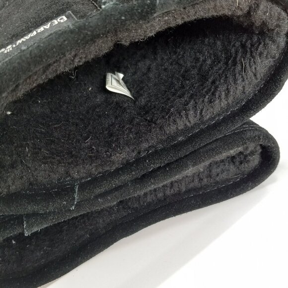 Black Suede BEARPAW Lined Snow Winter Boots Size 9 - Picture 13 of 13